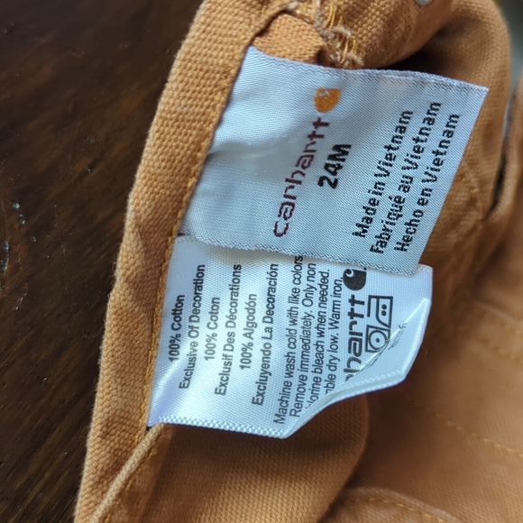 Carhartt ductwork baby overalls in camel color - Picture 6 of 6